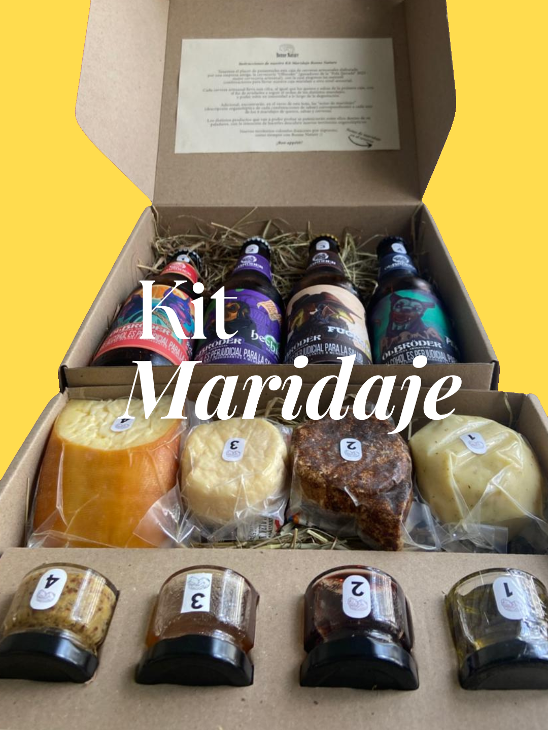 Kit Maridaje quesos, cervezas & salsas artesanales