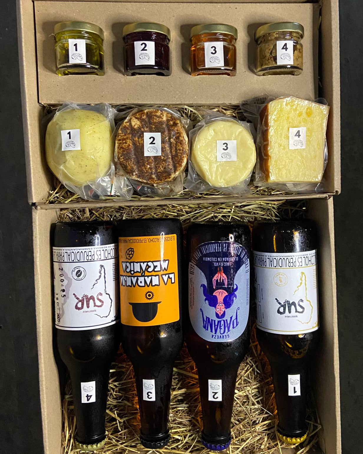 Kit Maridaje quesos, cervezas & salsas artesanales